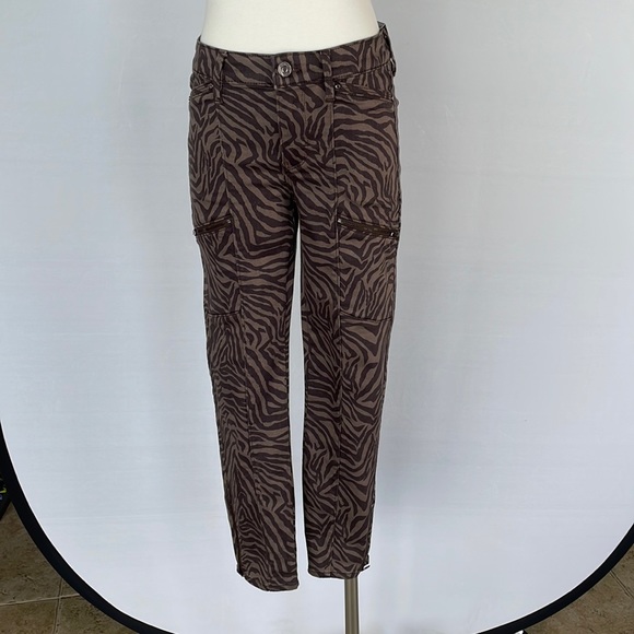 NWT WHBM Mid rise Zebra Skinny Crop Jeans Size 2 - Picture 3 of 16